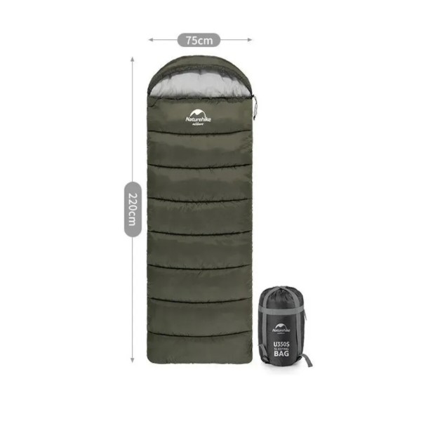 Фото - Спальный мешок Naturehike U150 NH20MSD07 Green (6927595764398-L)